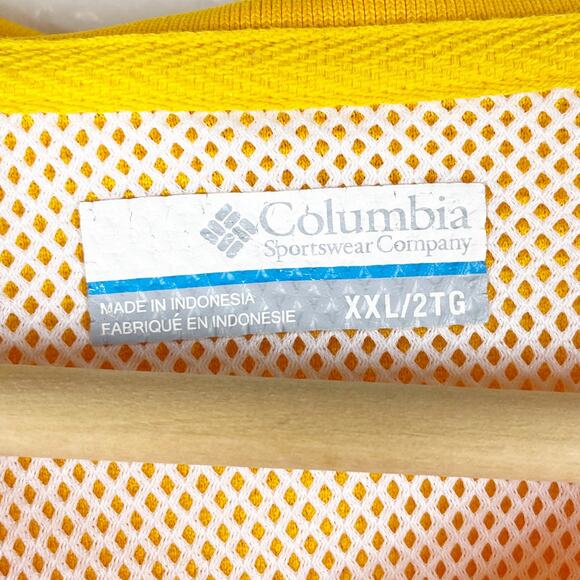 Columbia PFG Men's Yellow LSU Tigers Shirt Size XXL Omnishade Embroidered Logo - Picture 3 of 7